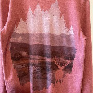 Topman Graphic Scenic Deer Sweatshirt